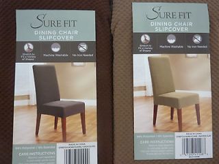 Sure Fit Stretch Honeycomb Dining Chair Cover Slipcover NIP