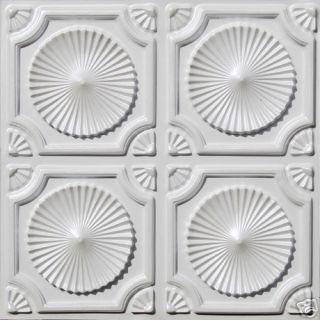 106 White Matt Faux Tin Decorative Ceiling Tiles