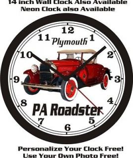 1931 PLYMOUTH PA ROADSTER WALL CLOCK FREE USA SHIP