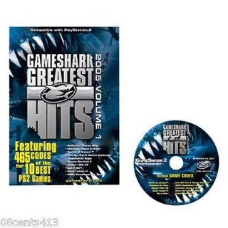 Greatest Hits 2005 Vol. 1 (PlayStation PS2) 465 Codes for 10 Games