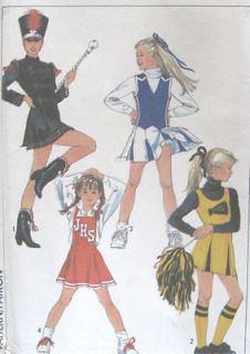 Young Junior Teen Cheerleader Majorette Costume Sewing Pattern 8782