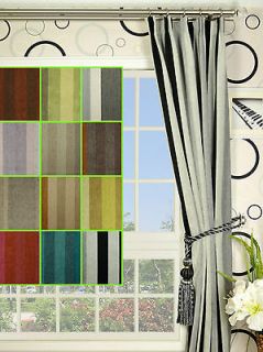 Vertical Stripe Versatile Pleat Chenille Curtains 100% Cotton Lining