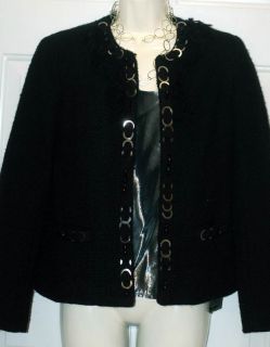 Very special Chicos lil black jacket with silver embelishments Sz