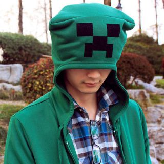 Fans Art Minecraft Creeper Plush Mortarboard Sweater Hoodie Fleeces
