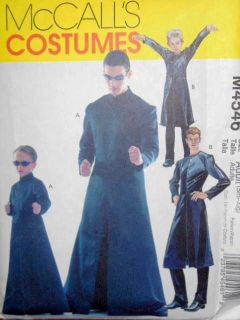 Sewing pattern McCalls 4546 men`s matrix /goth costume, coat+ pants S