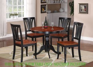 ROUND TABLE DINETTE KITCHEN TABLE IN BLACK & BROWN FINISH 36 DIAMETER