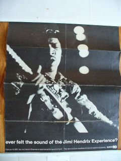 JIMI HENDRIX Sunn Amps Promo Poster 1968