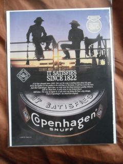 1996 Print Ad Copenhagen Smokeless Tobacco Western Rodeo Cowboys Dusk