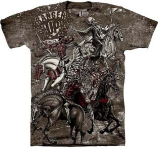 Ranger Up Four Horsemen of the Apocalypse T Shirt   Brown