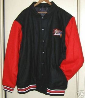 NBA UNK Wool Team Varsity Jacket 76ERS Black XL NWOT