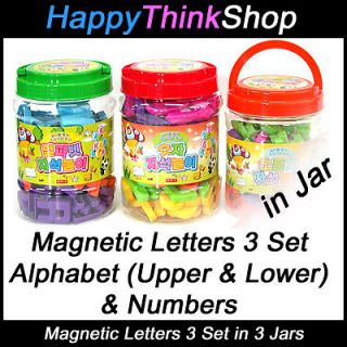 Magnetic Letters Jar 3 Set   Alphabet Upper Case / Lower Case