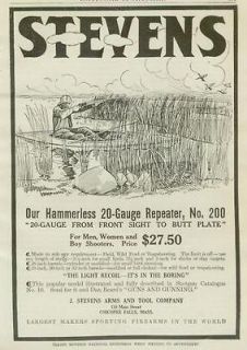 Stevens 20 Gauge No 200 Hunting Shotgun Chicopee Falls MA 1913