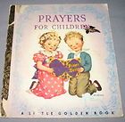 Vintage 1952 Little Golden Book Prayers Childern