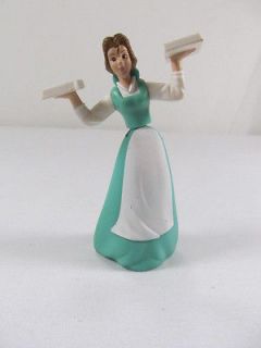 DISNEY Beauty and the Beast Belle Green Dress Trays Cake Topper Figure