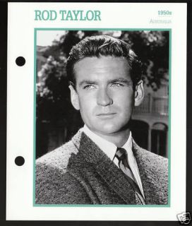 ROD TAYLOR Atlas Movie Star Picture Biography CARD