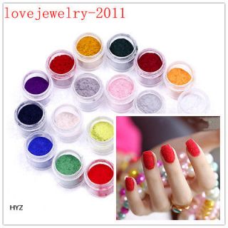 HOT 20 colors Velvet Flocking Powder For Velvet Manicure Nail Art