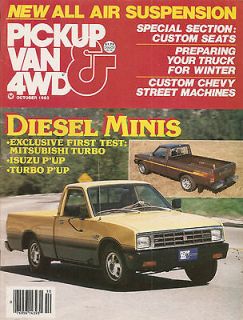 Pickup Van & 4WD Oct 1982   Diesel Misubishi Turbo   Isuzu Diesel