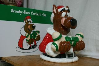 1997 Warner Bros SCOOBY DOO Christmas Cookie Jar   NEW in Box