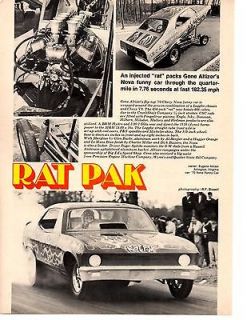 1971 CHEVROLET NOVA FUNNY CAR   EUGENE ALTIZER ~ GREAT DRAG RACE