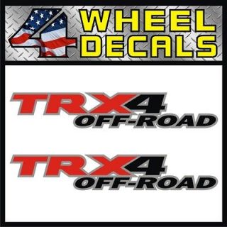 TRX4 Off Road Vinyl Decals / Stickers 4x4 Dodge Dakota TRX 4 (Black