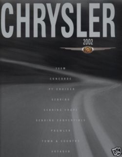 2002 CHRYSLER SALES BROCHURE 300M PROWLER PT CRUISER