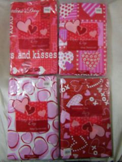 VALENTINES DAY TABLECLOTHS VINYL FLANNEL BACK HEARTS AND MORE NEW IN