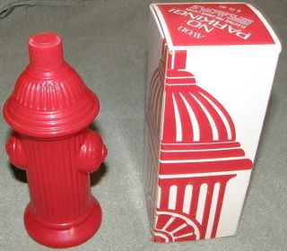 Vintage Avon No Parking Fire Hydrant Decanter Bottle w/ Box Empty