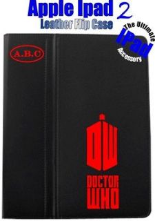 personalised doctor who black apple ipad2 leather case with stand