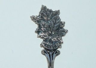 WildWoodHome   Jasper Canada Maple Leaves Souvenir Collector Spoon