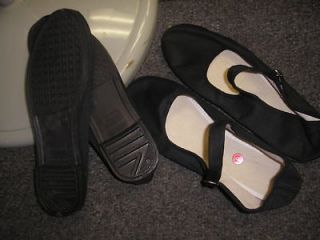 BLACK MARY JANE CHINESE SHOES SLIPPERS COT BLK SOLE SIZE 37