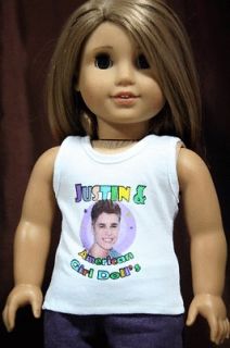 Doll Clothes T 97 justin bieber T  Shirt fits for American Girl & 18