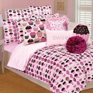 Microplush Cupcake Twin size 2 piece Comforter Set