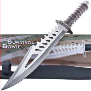 Frost Cutlery Skeletonized Survival Bowie Knife Combat Sawback w