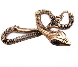 Punk Rock Cool Metal Snake Choker Collar Snake Chain Chunky Necklace