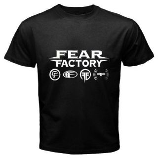 New FEAR FACTORY Album Logo Metal Rock Band Black T Shirt Size S M L