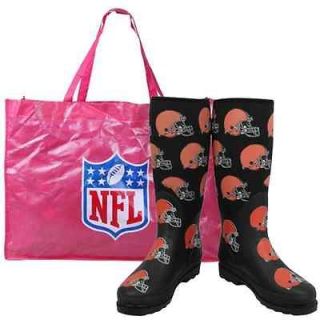 Cleveland Browns Ladies Black Enthusiast Boots