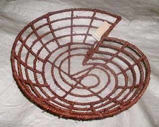 COLDWATER CREEK SNAIL SEAGRASS BASKET Seagrass on Wire Frame Brown 17