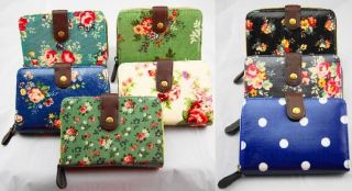 Vintage Oilcloth Floral Wallet Clutch Womens Coin Purse Gift Free P&P