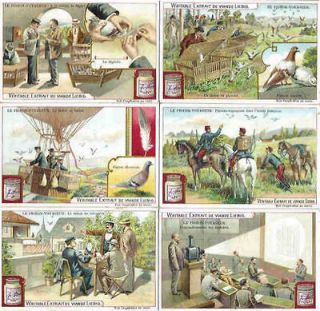 Card Set Liebig 1902 Poultry Bird Dove Racing Army Clock Tauben