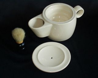 Shaving Mug Bowl Scuttle in Creamware