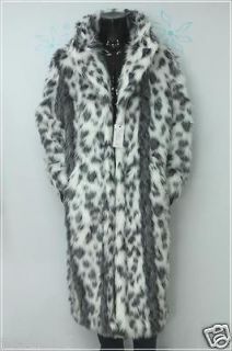 Style MENS special WARM luxury Fake FUR #Dalmatian long coat ( USM