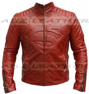 Superman (Clarke Kent Smallvill e) style fashion leather jacket