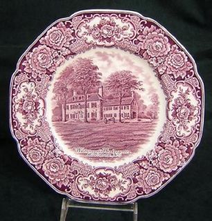Crown Ducal Mulberry Purple Transfer Ware Plate Washingtons