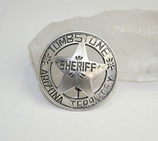 Vintage Pewter Tombstone Arizona Territory Sheriffs Badge
