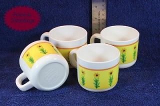 Pfaltzgraff PISTOULET Handled Melamine Picnic Mug Cups Set of FOUR NOS