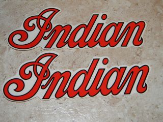 NOS Red Indian Gas Tank Decals motorcycle dirt bike mx me ms se mt ml