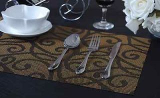 Western style PVC Heat Insulation Rectangle 3 colors placemat KP005