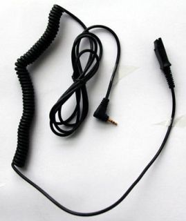 QD to 2.5mm plug Coiled Cord fits a PLT headset to a DECT Phone