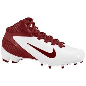 13 nike alpha speed 3/4 TD football/lacro sse cleat/cleats whte maroon