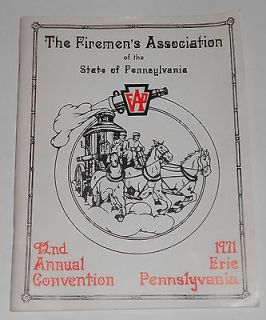 1971 Program PENNSYLVANIA FIREMANS ASSOCIATION Erie, Pa. KOEHLER BEER